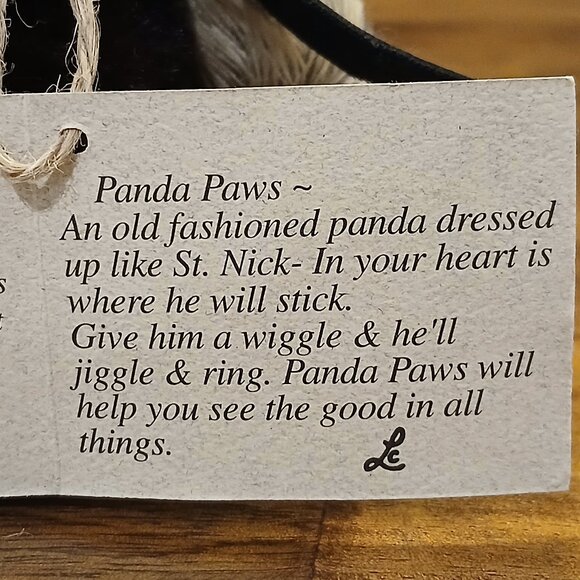 *RARE* 1999 Vintage Cottage Collectible Santa Panda Bear (NWT) - Picture 12 of 16